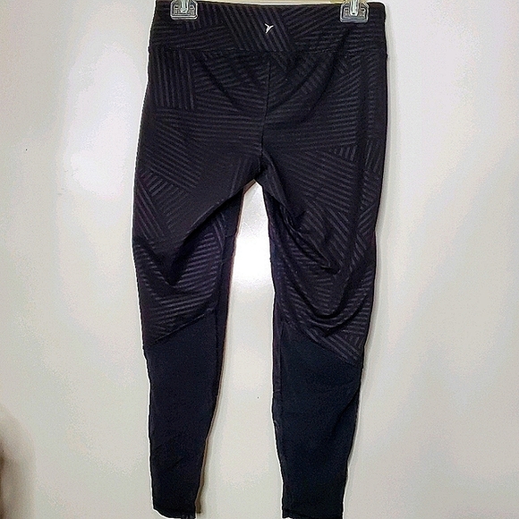 Old navy active textured high waisted leggings with mesh panels large - Picture 3 of 3
